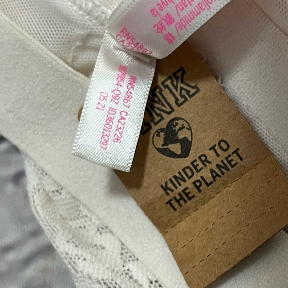 NWT VICTORIA'S SECRET PINK -LEOPARD FLORAL LACE MINI CHEEKSTER PANTIES-M - Picture 5 of 5